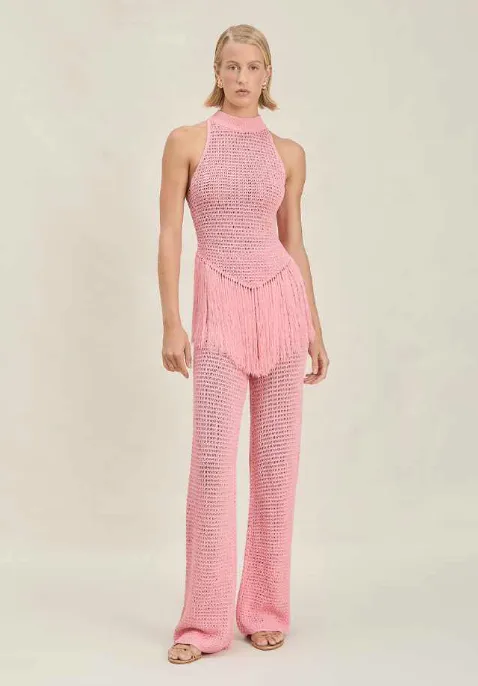 Devon Windsor - Tara Pant - Peach sold by Jessie Boutique