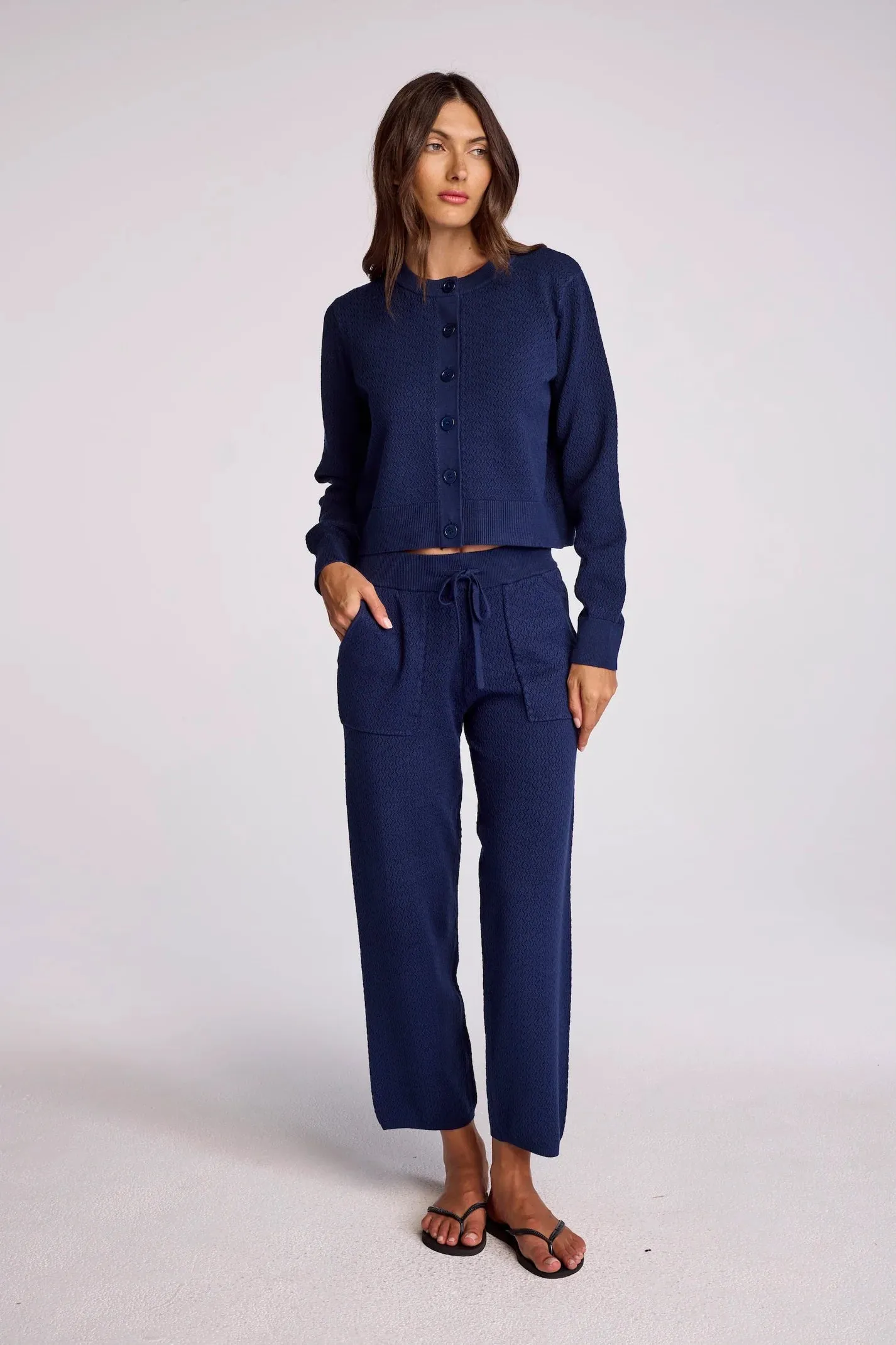 Sundays - Pointelle Cole Jogger - Navy sold by Jessie Boutique product image thumbnail 2