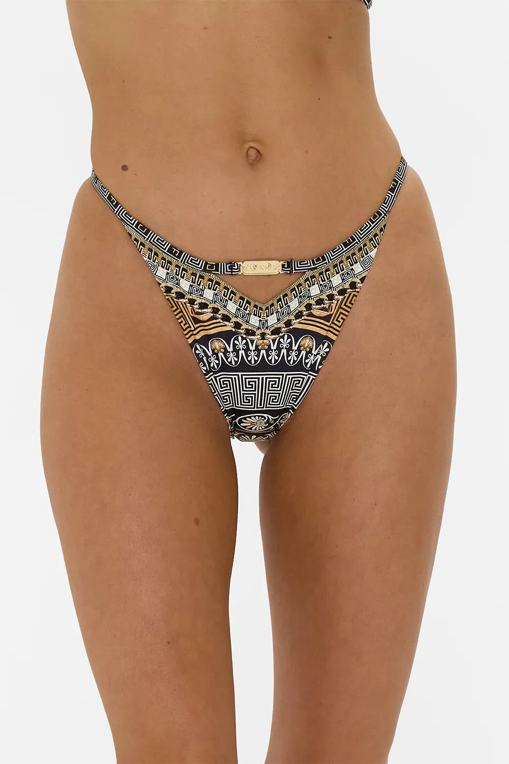 Camilla - Pant With Cut Out And Trim - Temples Of Dendarav sold by Jessie Boutique