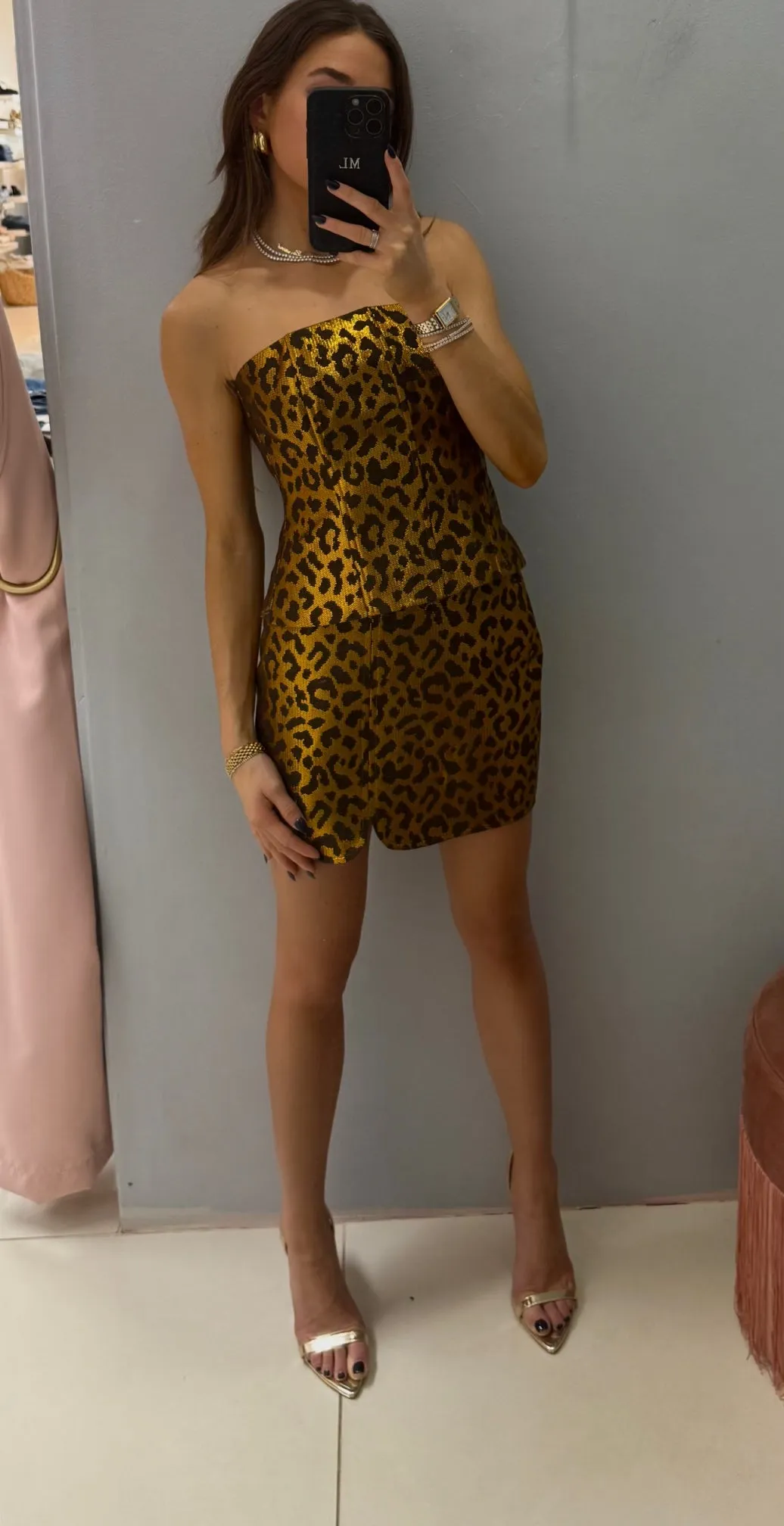 The Sei - Low Waisted Mini Skirt - Umber sold by Jessie Boutique product image thumbnail 2