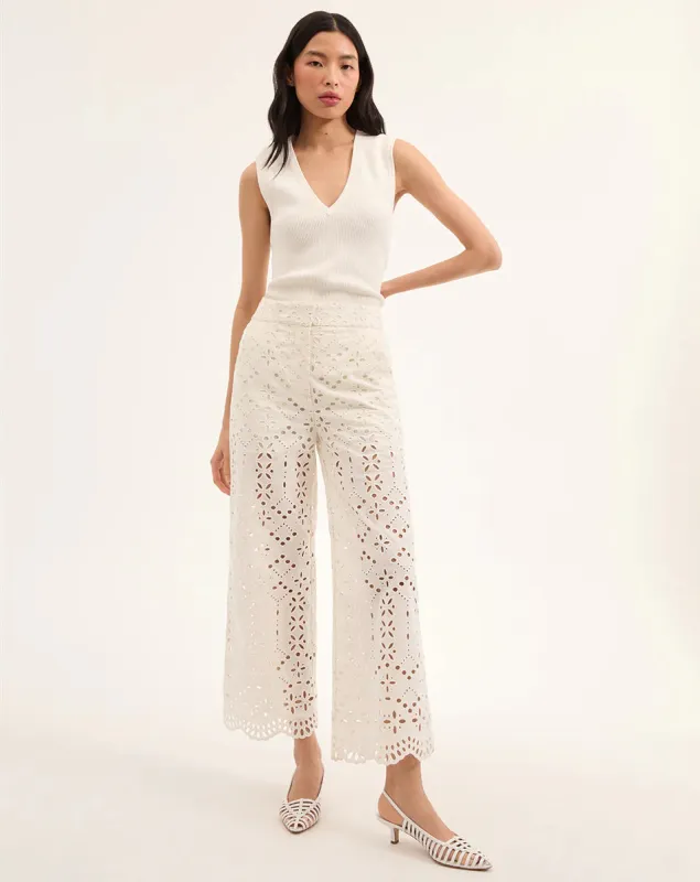 Veronica Beard - Kemper Pant - Off White sold by Jessie Boutique