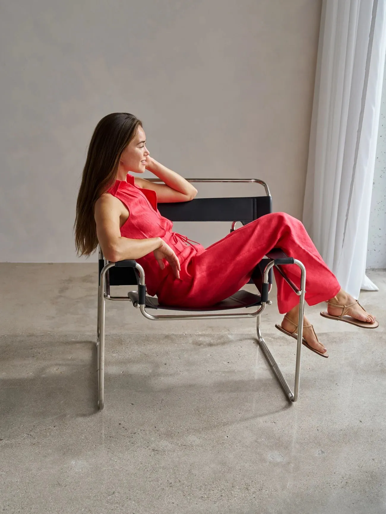 Hevron - Alina Pant - Bright Red sold by Jessie Boutique product image thumbnail 2