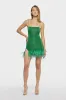 Oséree - Lumière Plumage Mini Dress - Emerald Green sold by Jessie Boutique