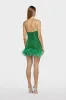 Oséree - Lumière Plumage Mini Dress - Emerald Green sold by Jessie Boutique