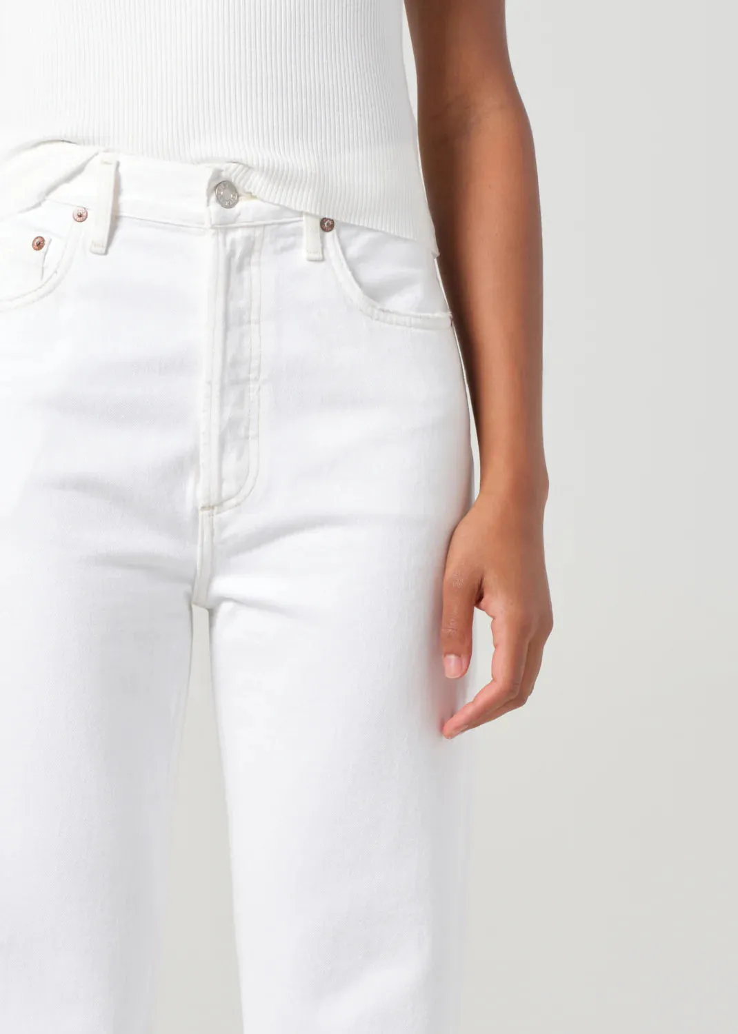Agolde - 90s Pinch Waist Crop Jean - Marshmallow sold by Jessie Boutique product image thumbnail 4