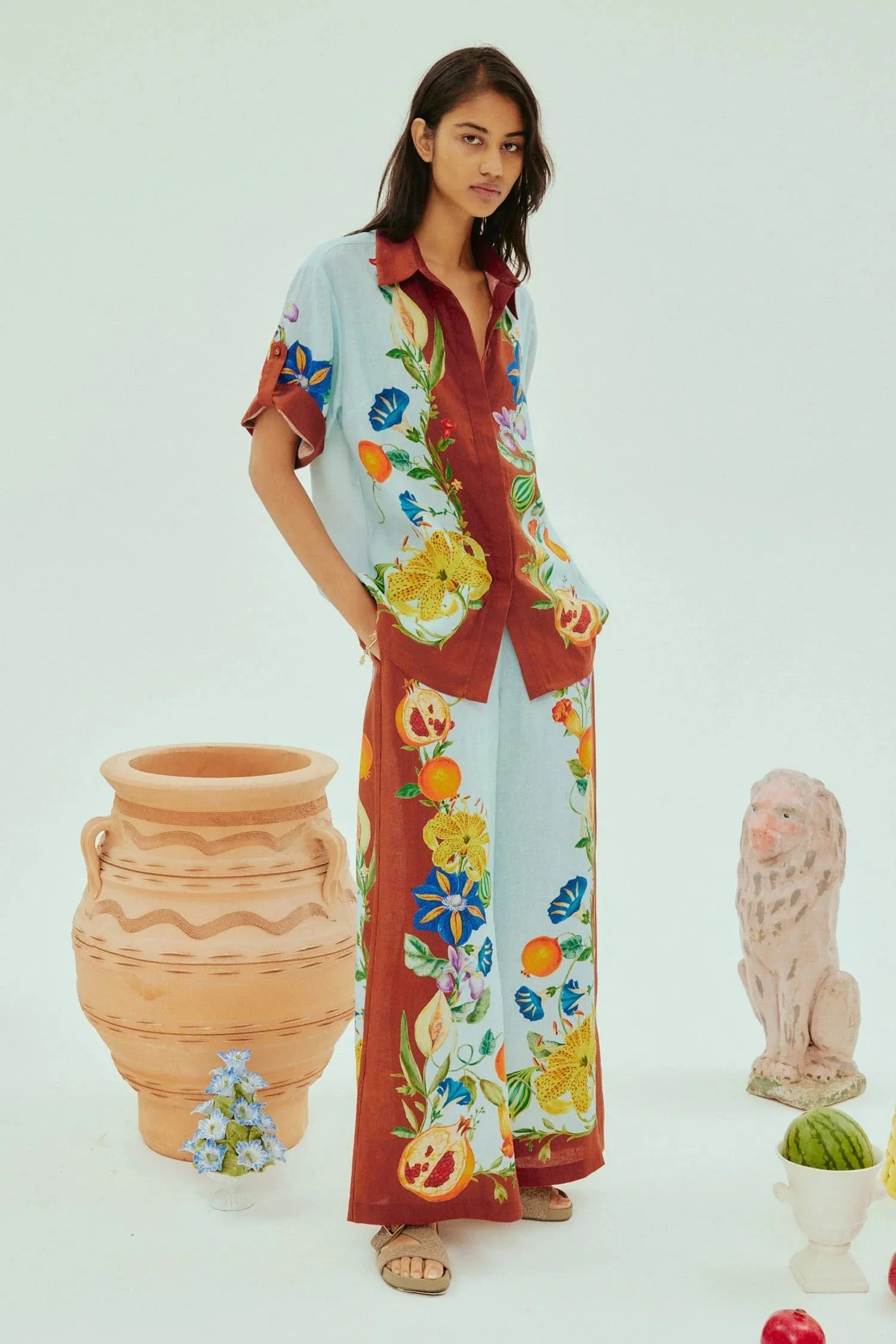 Alémais - Dahlia Floral Linen Shirt sold by Jessie Boutique product image thumbnail 3