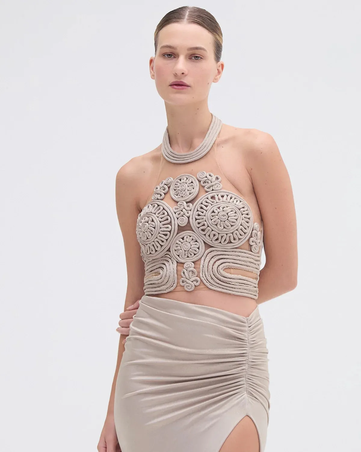 PATBO X CAMILA COELHO - Dune Jersey Embroidered Top sold by Jessie Boutique product image thumbnail 2