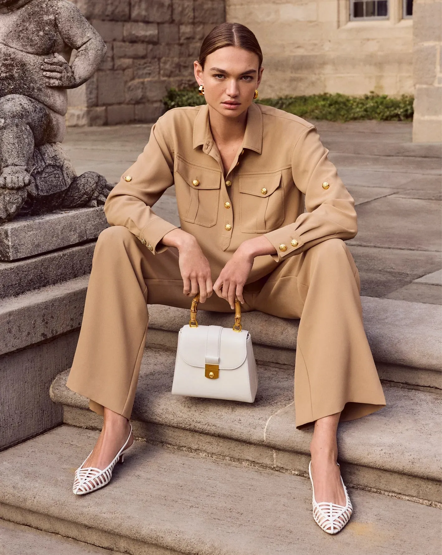 Veronica Beard - Colvin Top - Khaki sold by Jessie Boutique product image thumbnail 4