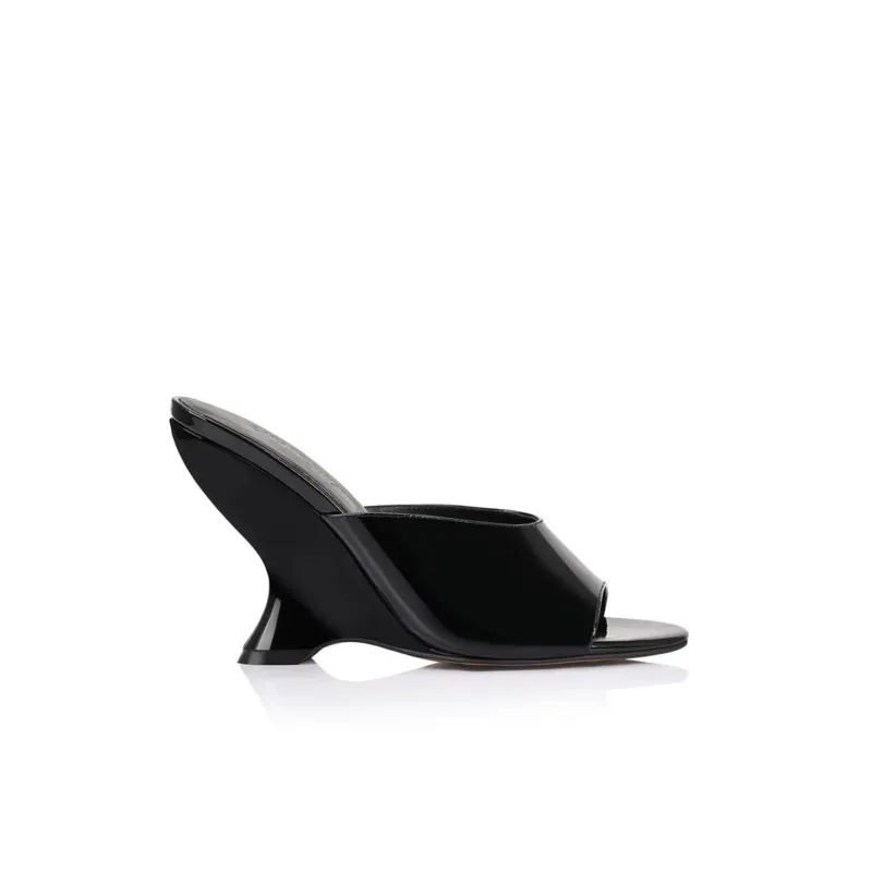 Lana Wilkinson - Martha Wedge Patent Leather - Black sold by Jessie Boutique