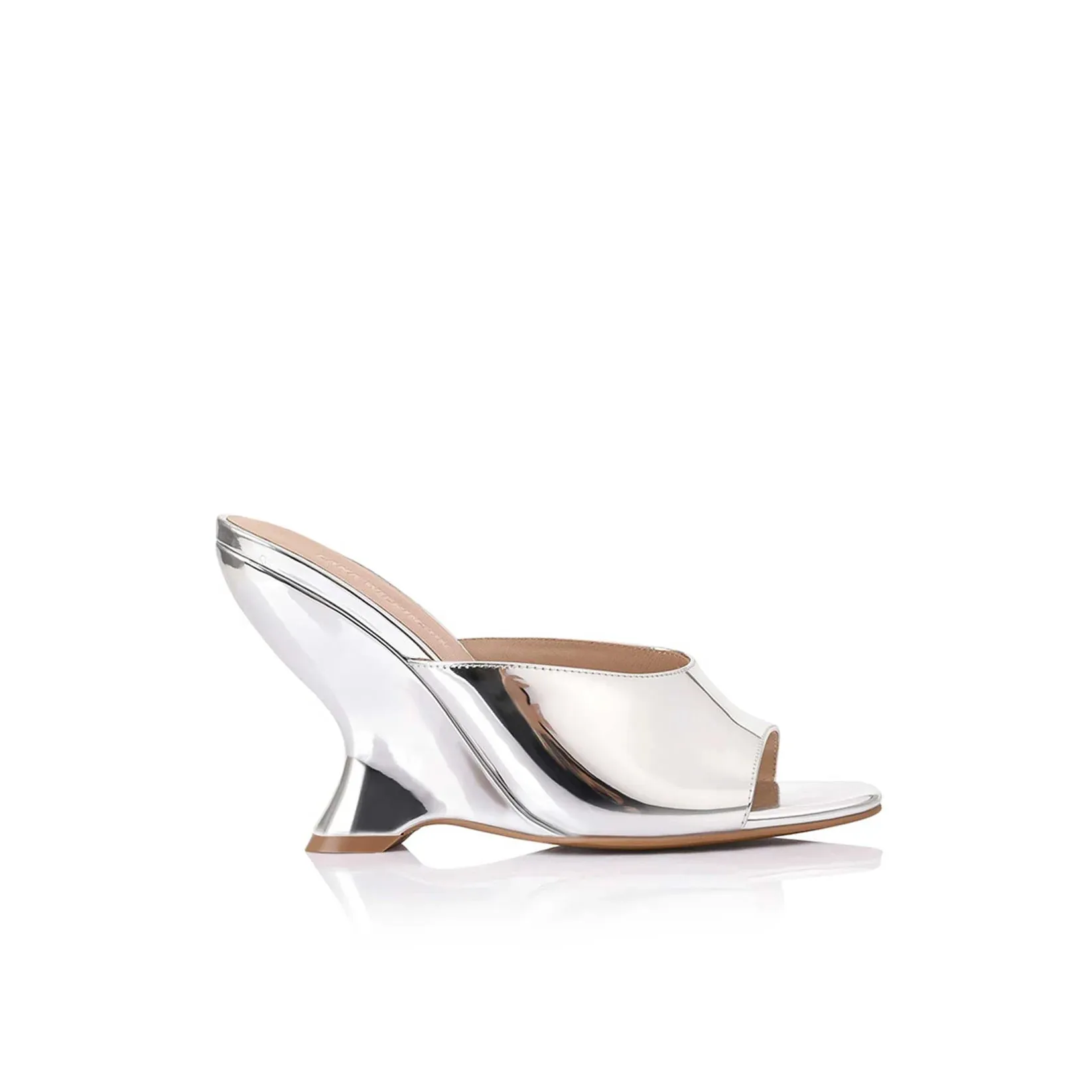 Lana Wilkinson - Martha Wedge Metallic Leather - Silver sold by Jessie Boutique