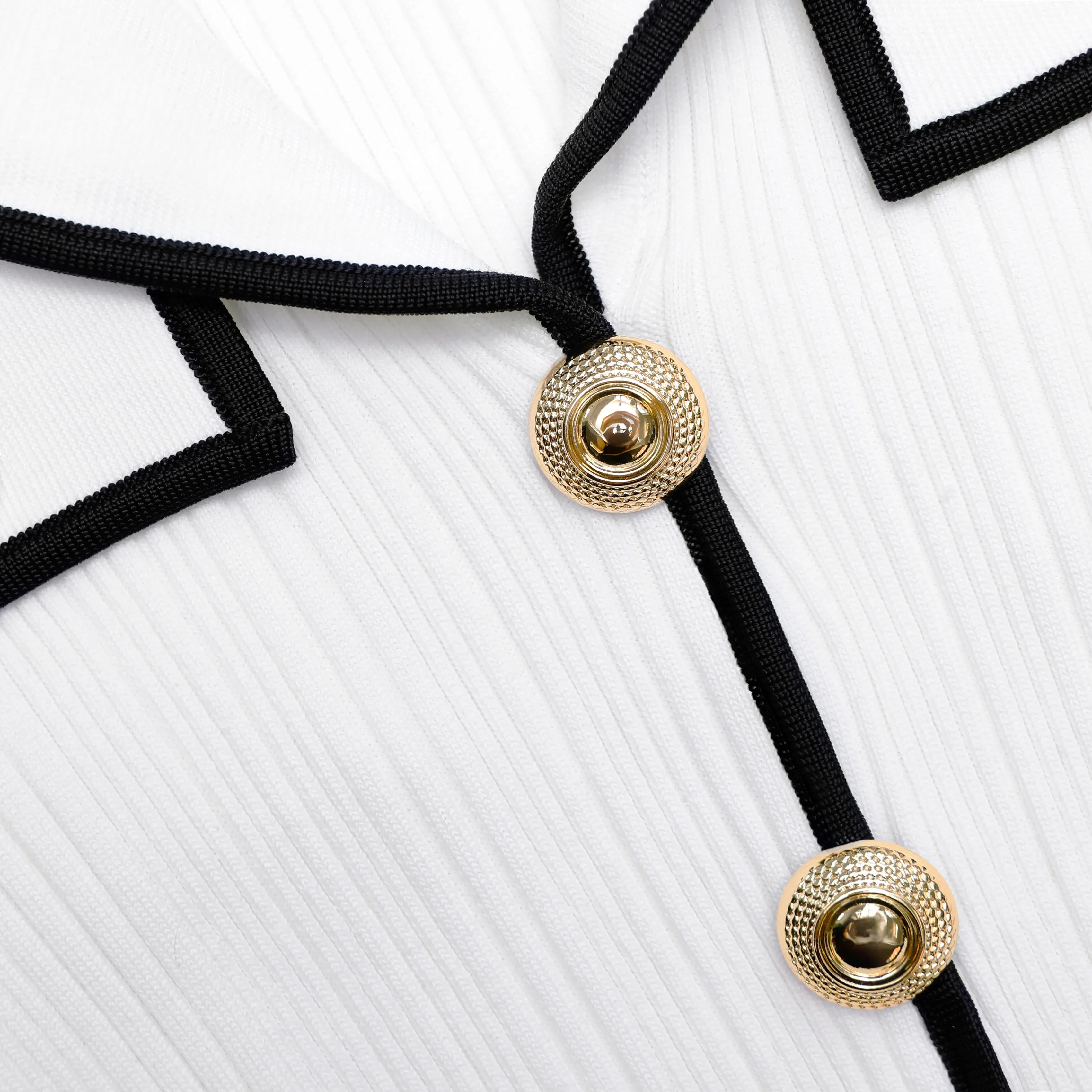 Self-portrait - Viscose Rib Knit Mini Dress - White sold by Jessie Boutique product image thumbnail 5