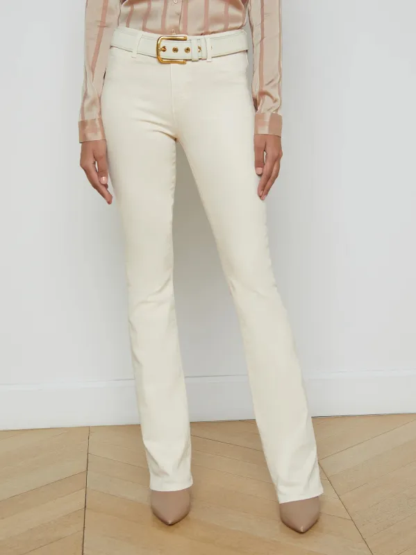 L'agence - Selma Coated Bootcut Jean - French Vanilla Coated sold by Jessie Boutique