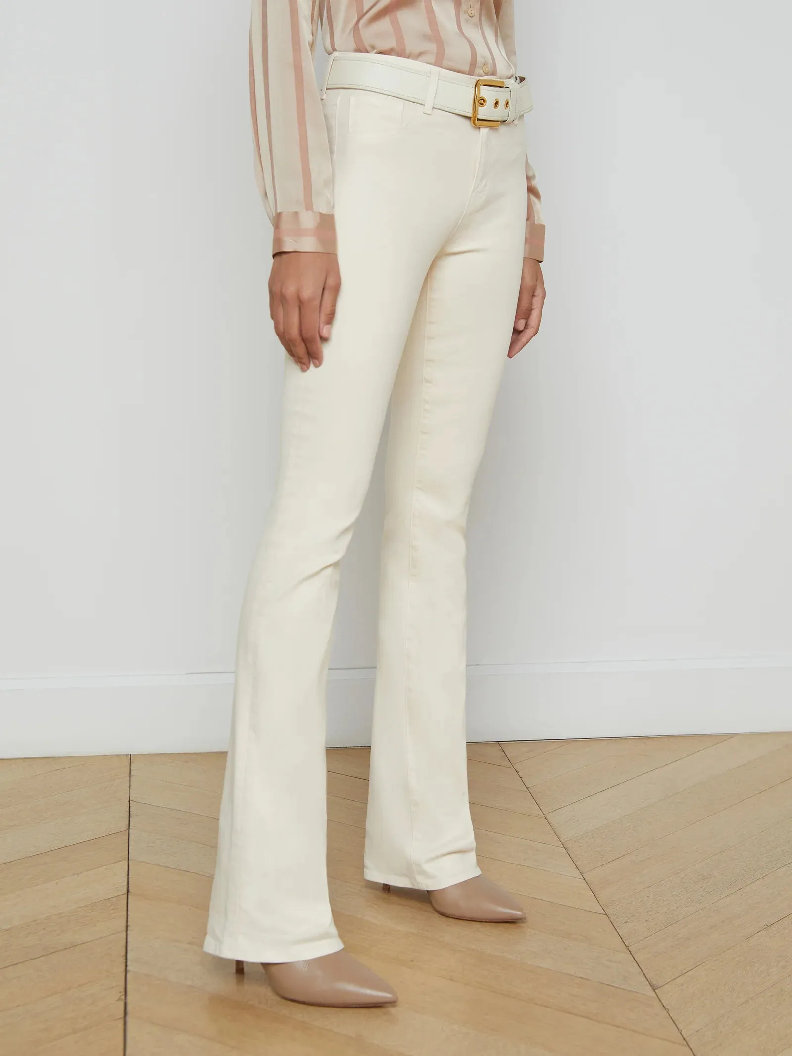 L'agence - Selma Coated Bootcut Jean - French Vanilla Coated sold by Jessie Boutique product image thumbnail 2