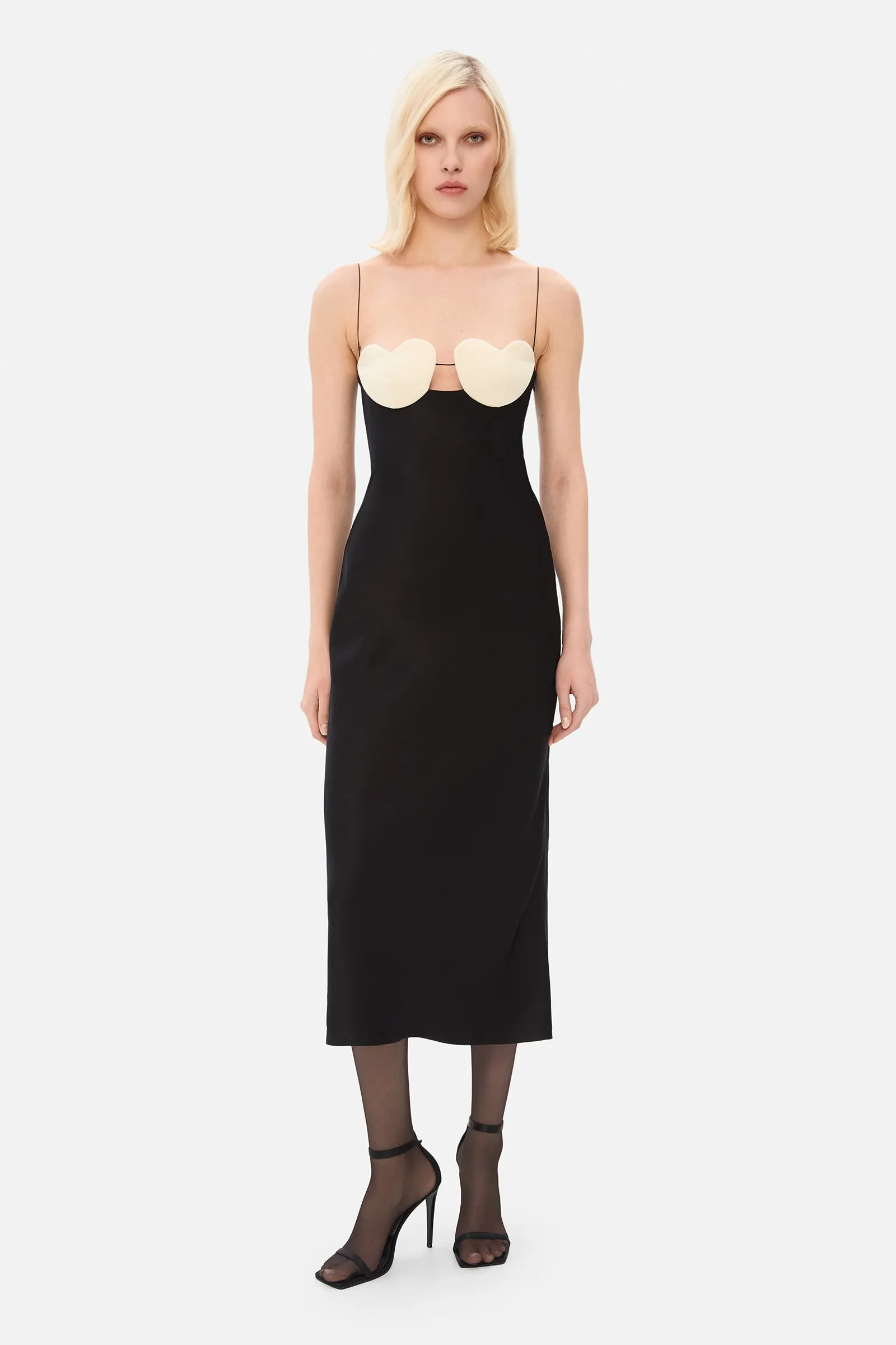 Anna October - Amur Midi Dress - Black/White sold by Jessie Boutique