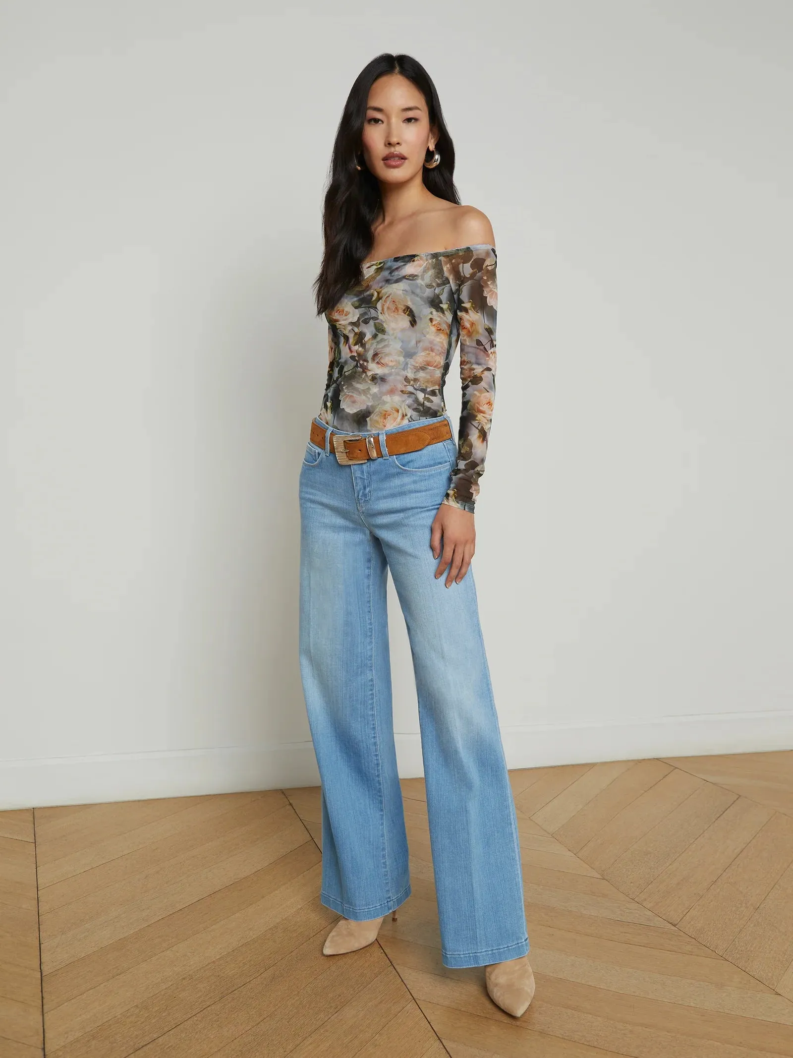 L'agence - Joanne Low-Rise Wide-Leg Jean - Amherst sold by Jessie Boutique