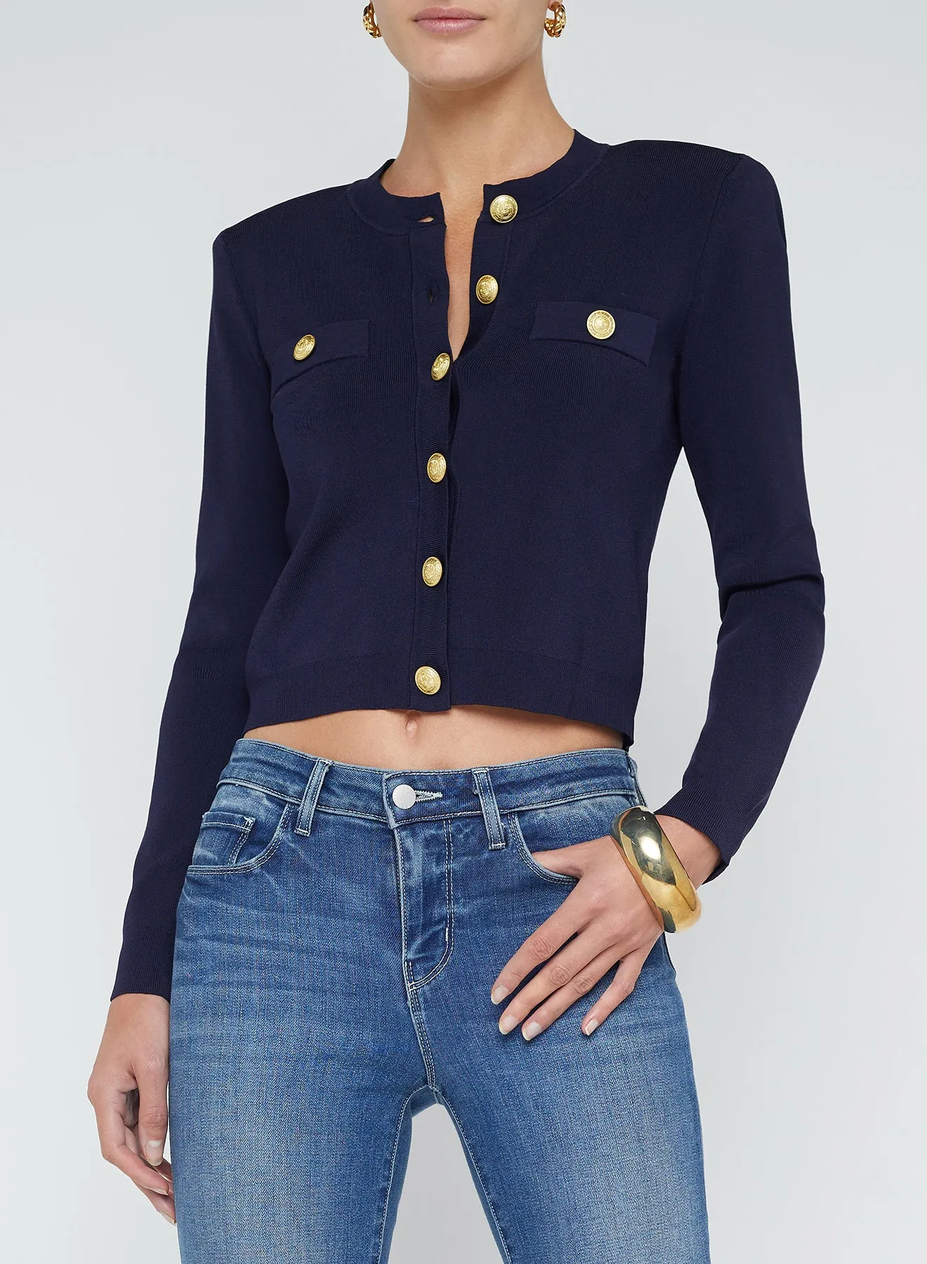 L'agence - Toulouse Cardigan - Midnight/Gold sold by Jessie Boutique product image thumbnail 2