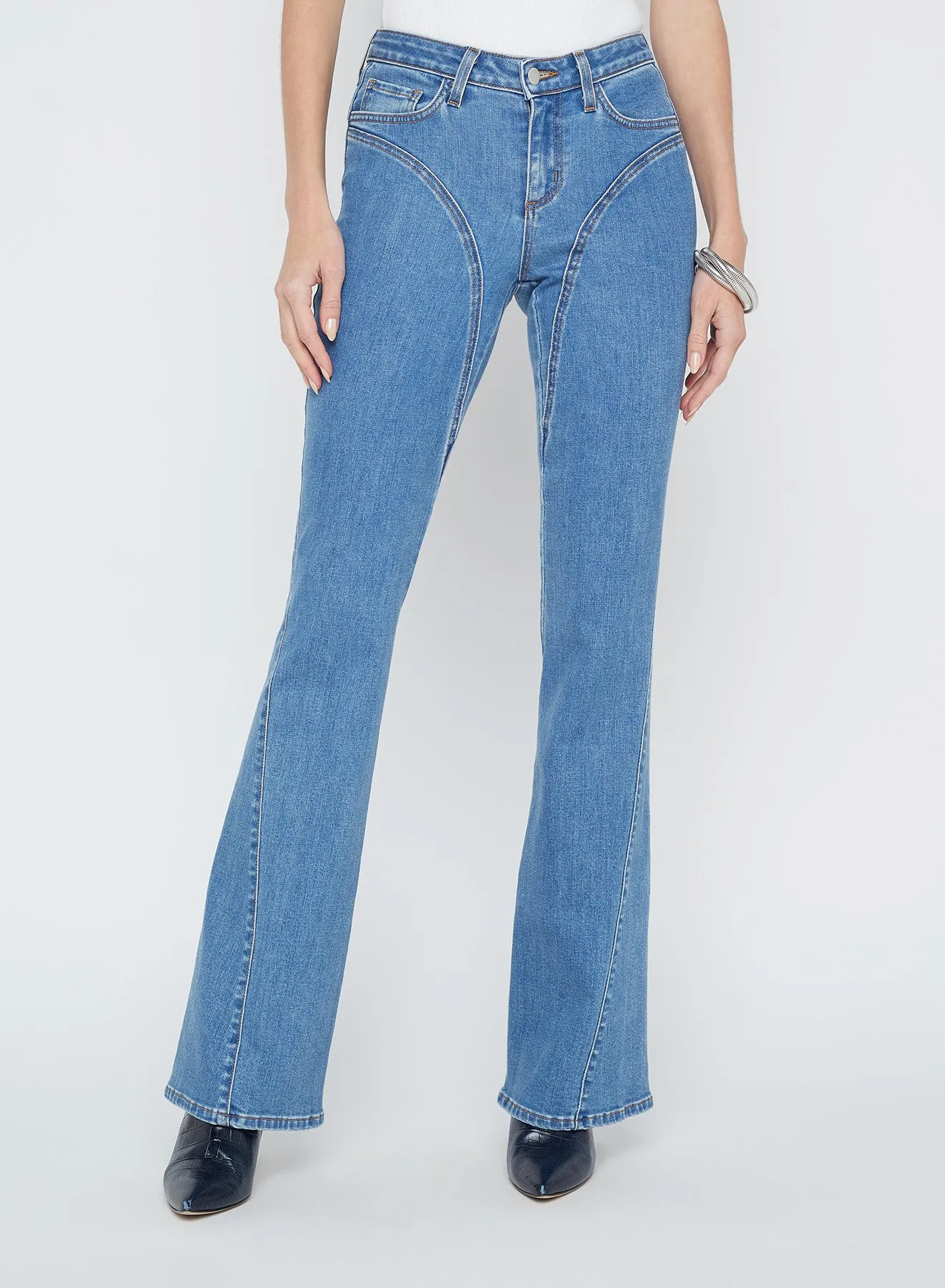 L'agence - Deanna Low Rise Seamed Flare - Berlin sold by Jessie Boutique