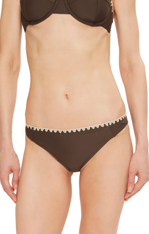 Ramy Brook - Iliana Bikini Bottom - Beach Brown w/Cream sold by Jessie Boutique
