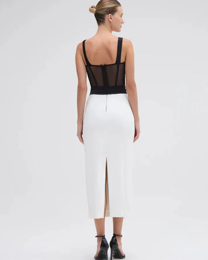 Patbo - Jersey Sands Corset Midi Dress - Black and White sold by Jessie Boutique product image thumbnail 3