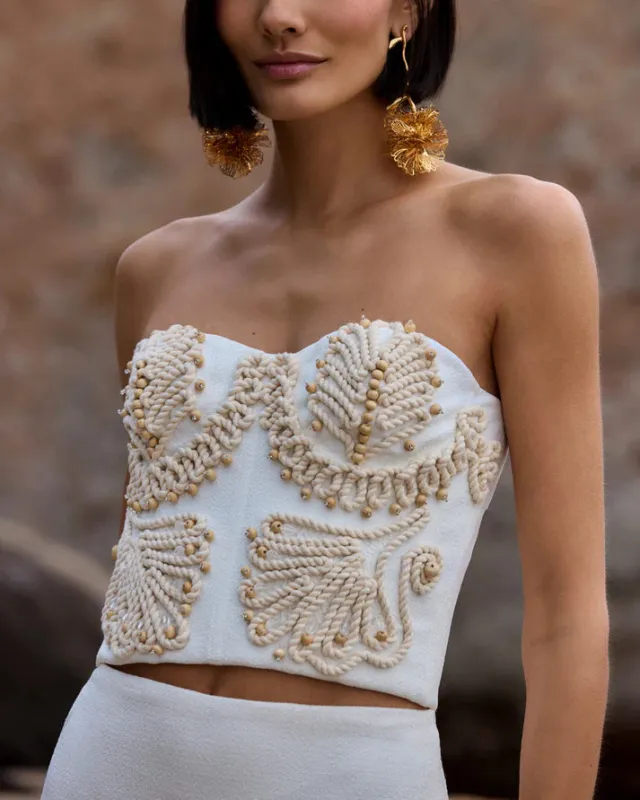 Patbo - Dune Knit Top - Off White sold by Jessie Boutique