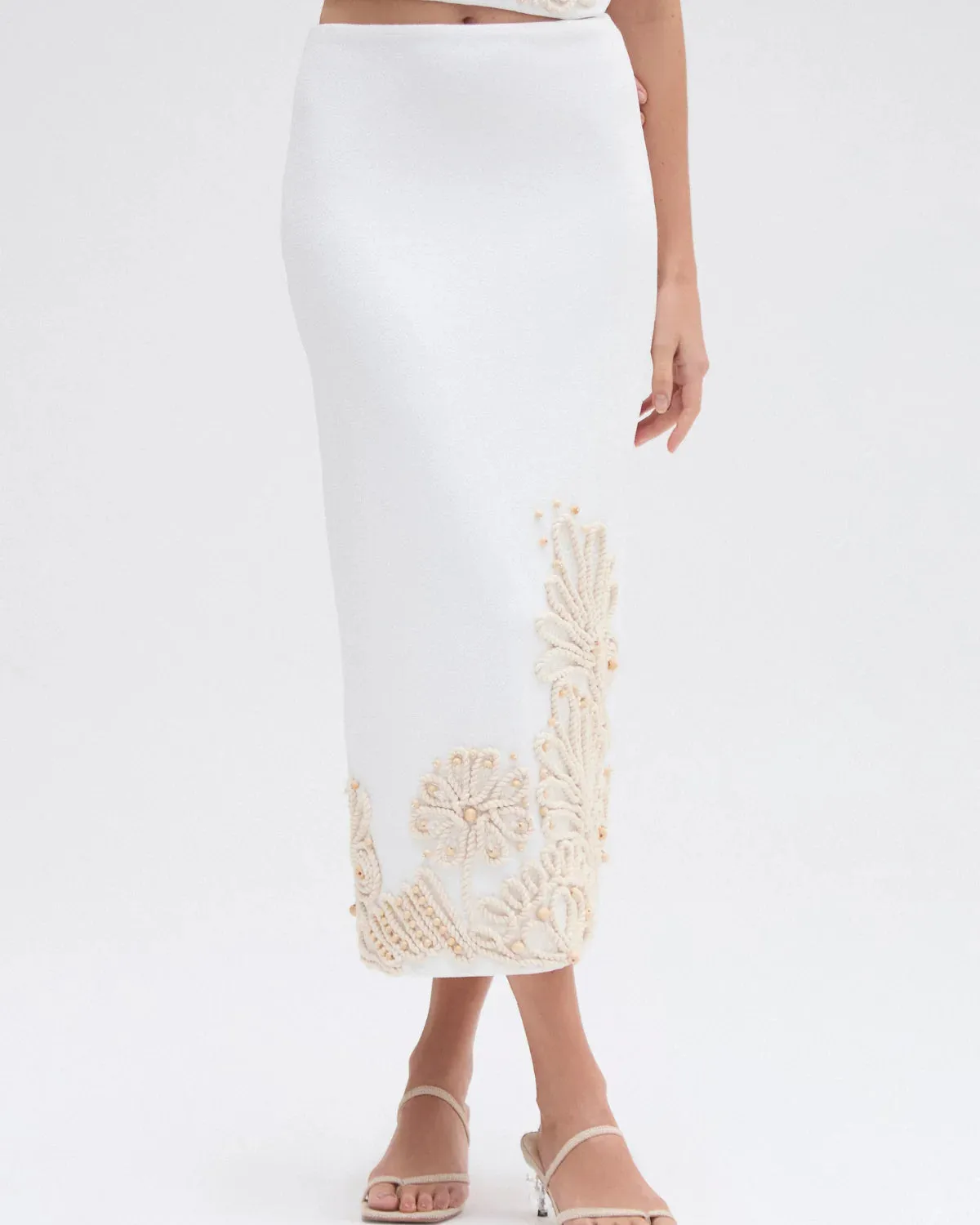 Patbo - Dune Knit Skirt - Off White sold by Jessie Boutique