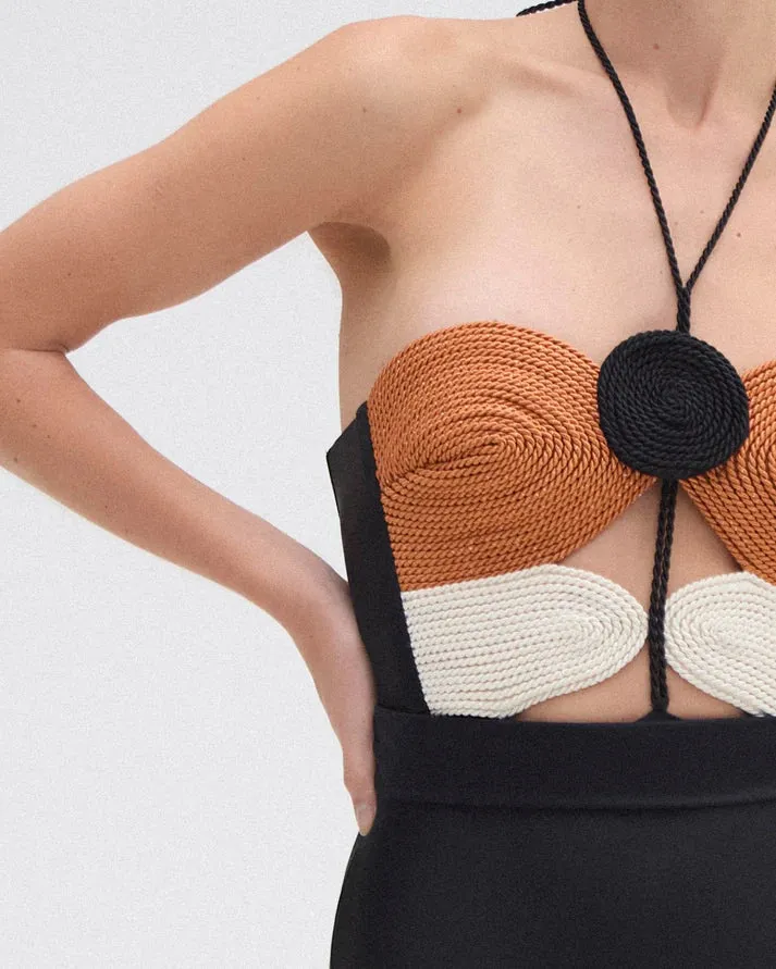 Patbo - Jersey Sands Braided Bodysuit - Black sold by Jessie Boutique product image thumbnail 2