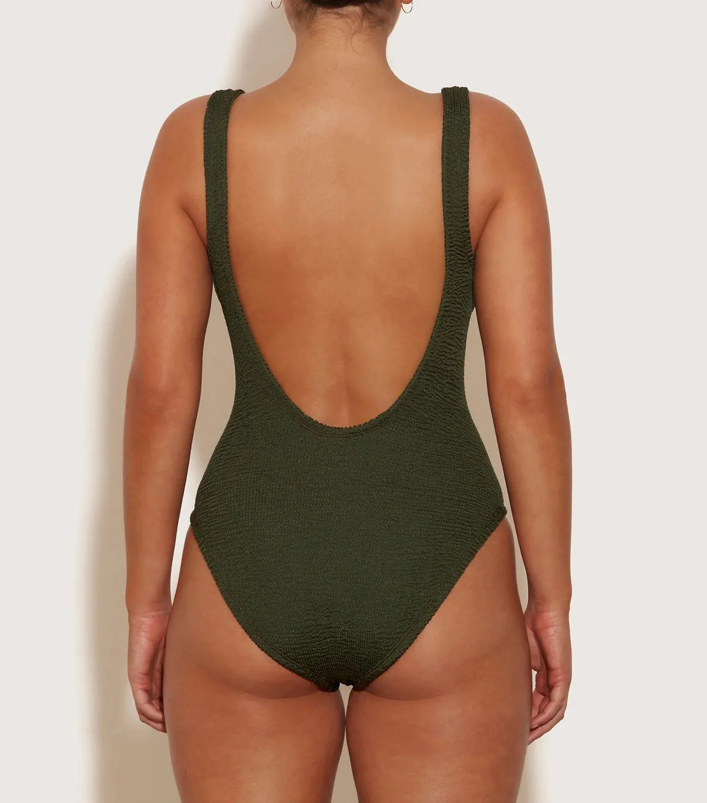 Hunza G - Square Neck Swim - Metallic Khaki sold by Jessie Boutique product image thumbnail 2