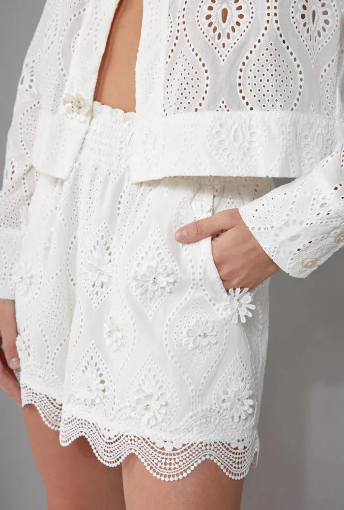 Waimari - Mirina Shorts - White sold by Jessie Boutique