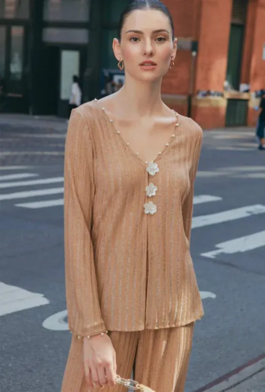 Waimari - Lyra Top - Gold sold by Jessie Boutique