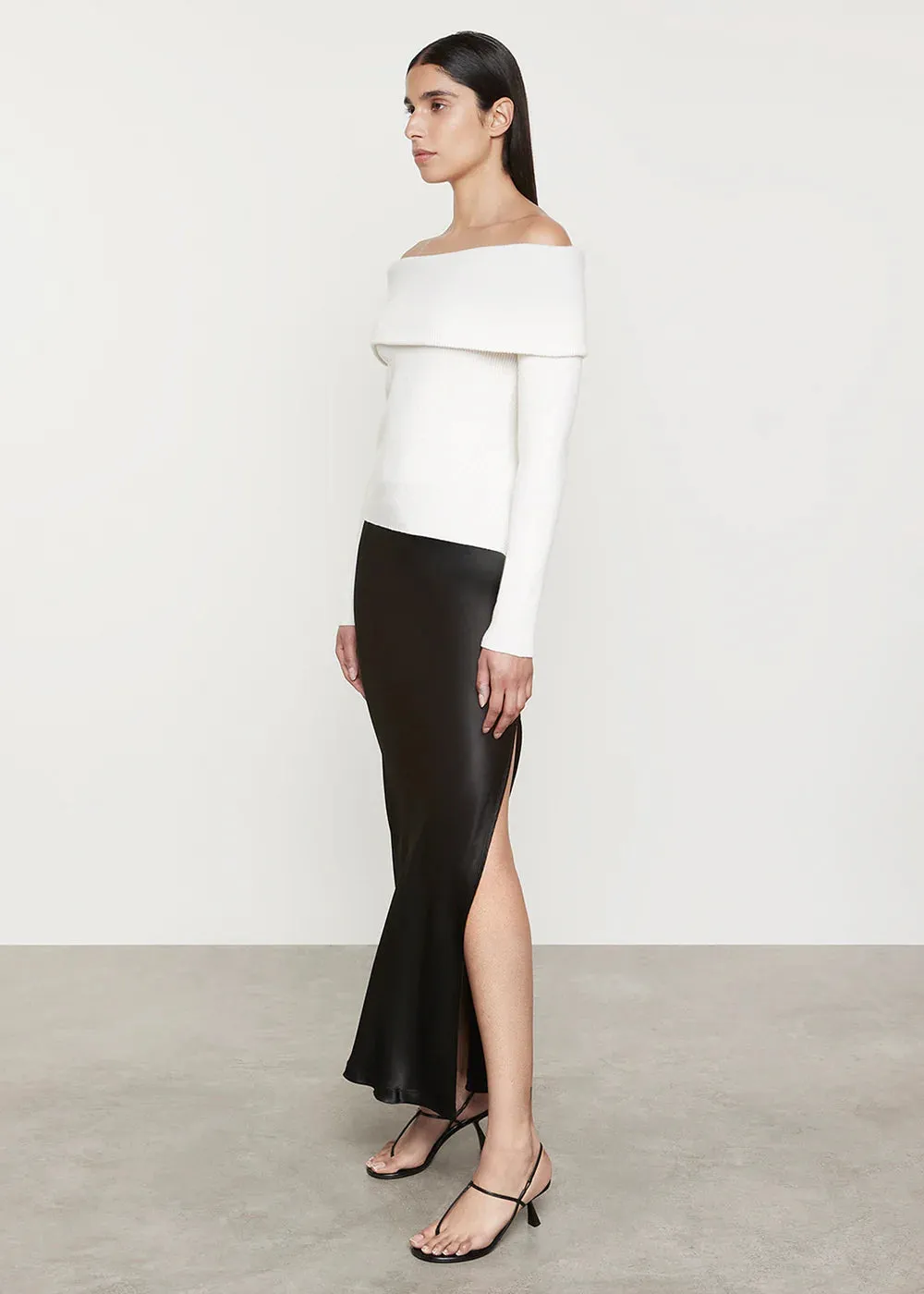 Enza Costa - Satin Bias Skirt - Black sold by Jessie Boutique product image thumbnail 3