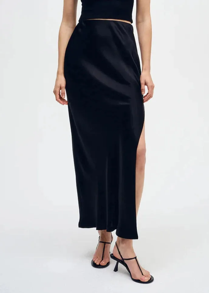 Enza Costa - Satin Bias Skirt - Black sold by Jessie Boutique product image thumbnail 2