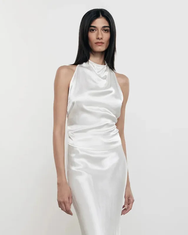Enza Costa - Satin Halter - Cloud sold by Jessie Boutique