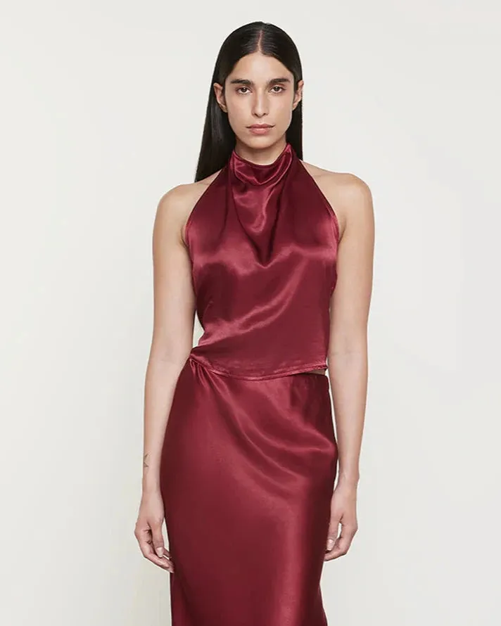 Enza Costa - Satin Halter - Ruby sold by Jessie Boutique