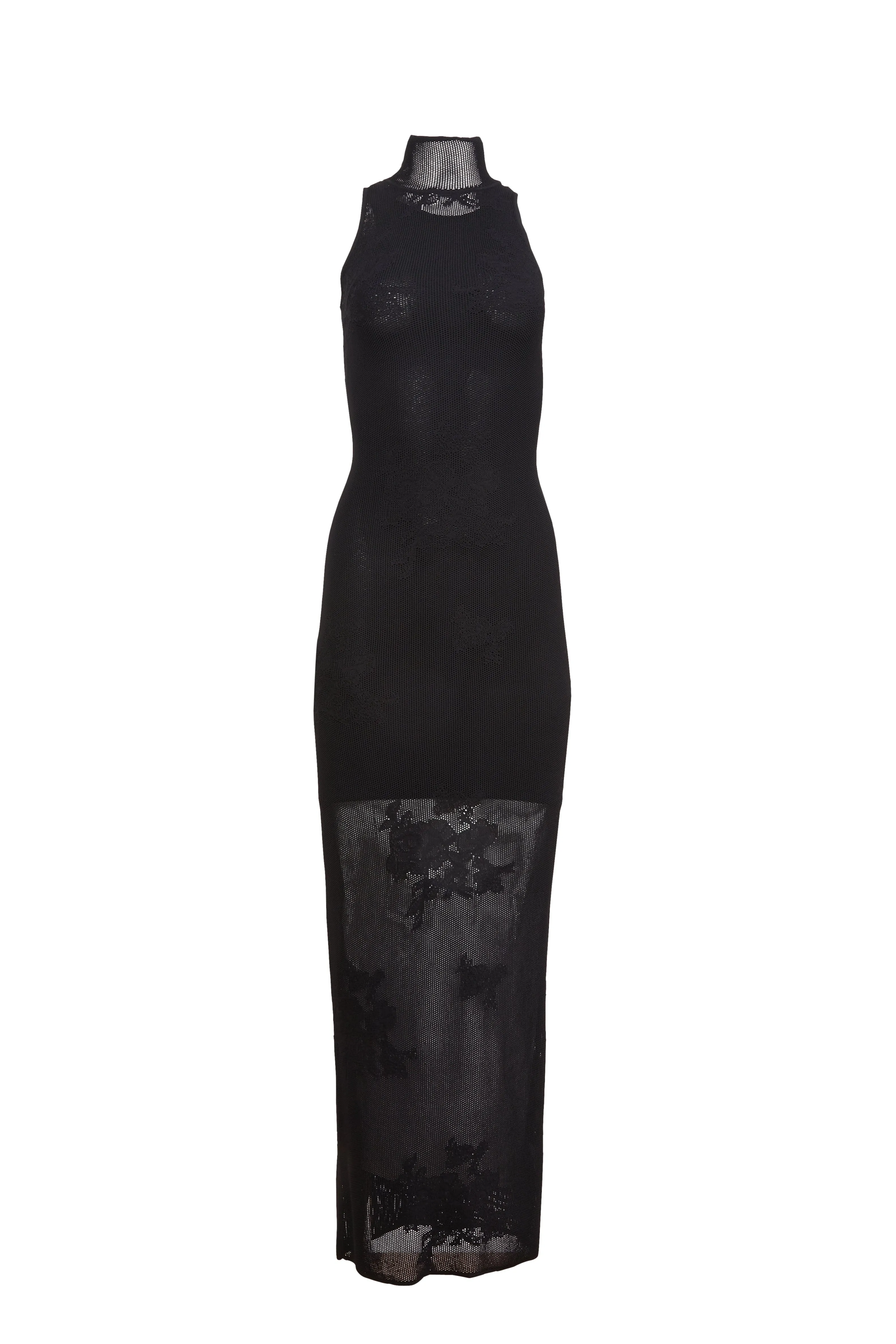 Fleur Du Mal - Lace Pointelle Knit Racer Dress - Black sold by Jessie Boutique