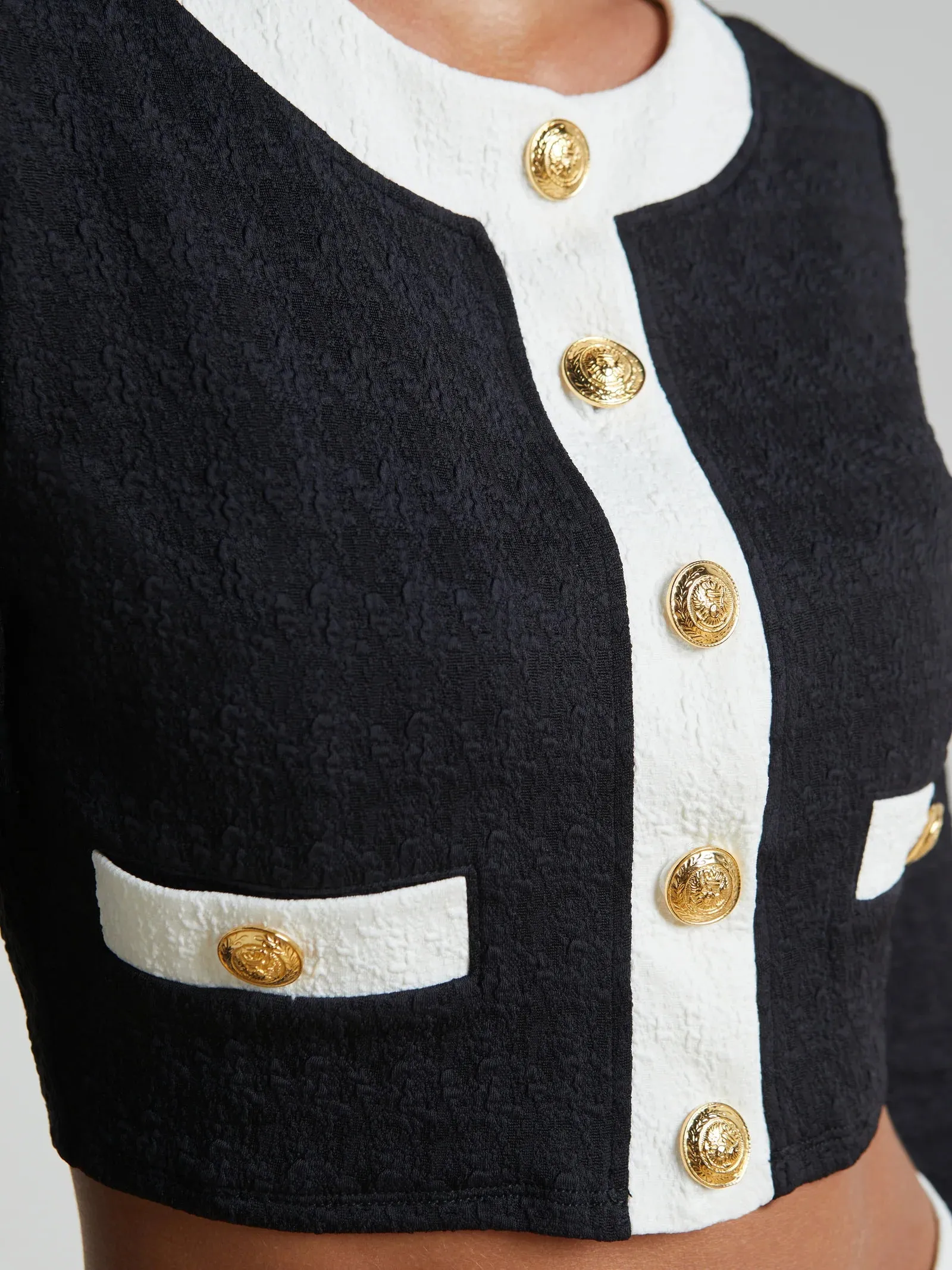 L'agence - Adaline Colorblock Chic Swim Cardigan - Black sold by Jessie Boutique product image thumbnail 3