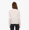 Autumn Cashmere - Puff Sleeve Crew w/ Floral Hand Embroidery - Chalk sold by Jessie Boutique