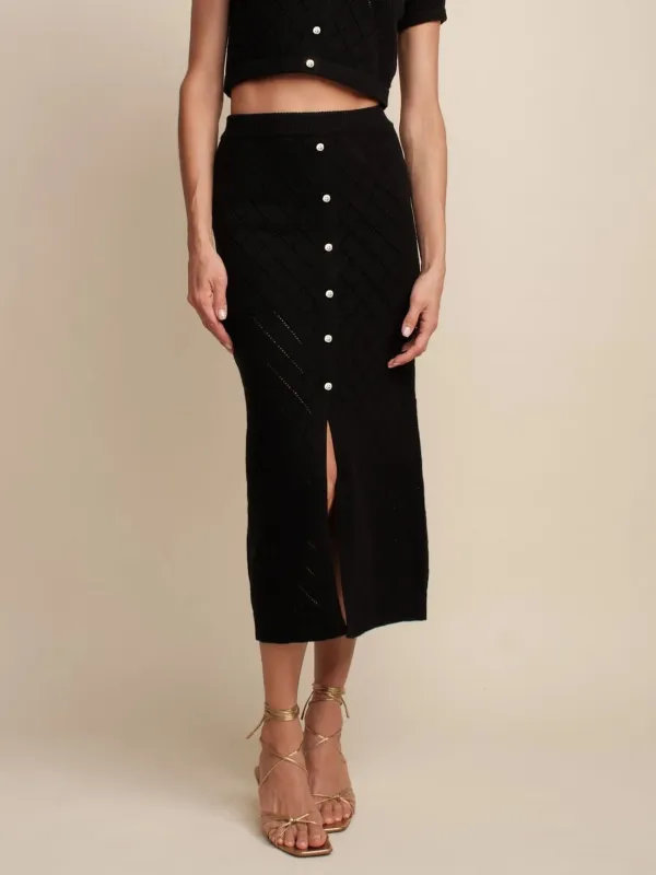 Hevron - Mia Skirt - Black sold by Jessie Boutique