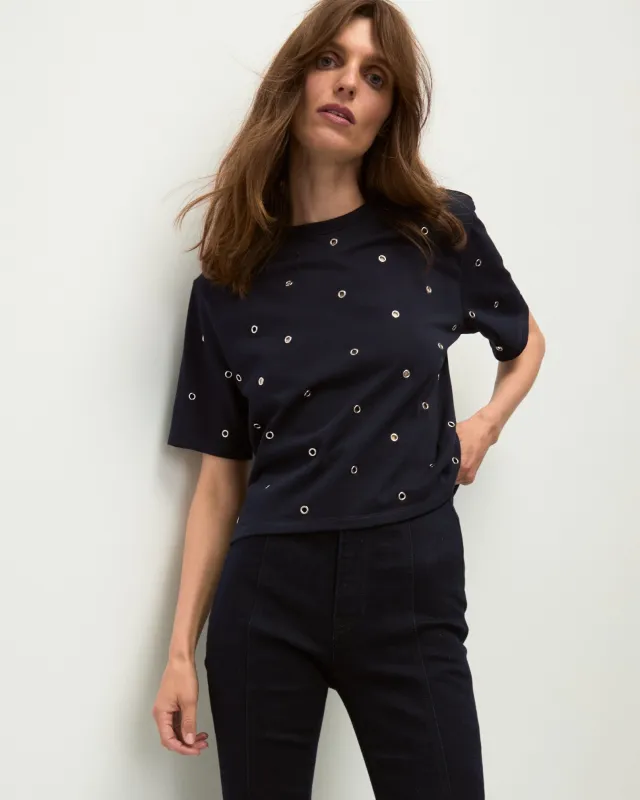 Veronica Beard - Sebastian Tee - Navy sold by Jessie Boutique