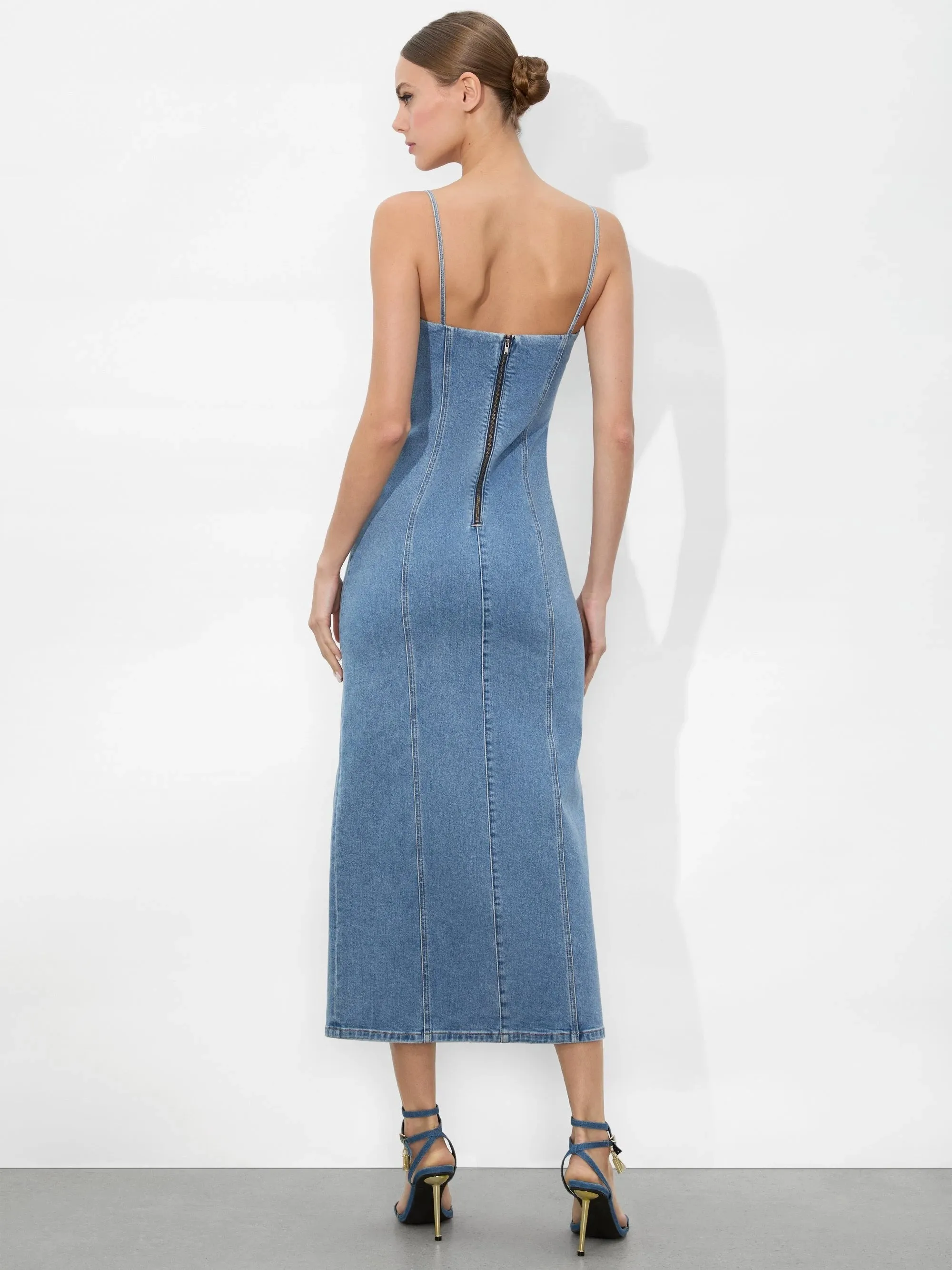 Alice + Olivia - Nakisha Midi Dress - Aubrey Blue sold by Jessie Boutique product image thumbnail 3