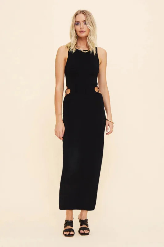 Suboo - Narah Ring Side Midi Dress - Black sold by Jessie Boutique