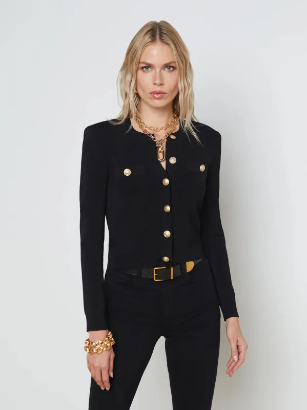 L'agence - Toulouse Cardigan - Black sold by Jessie Boutique