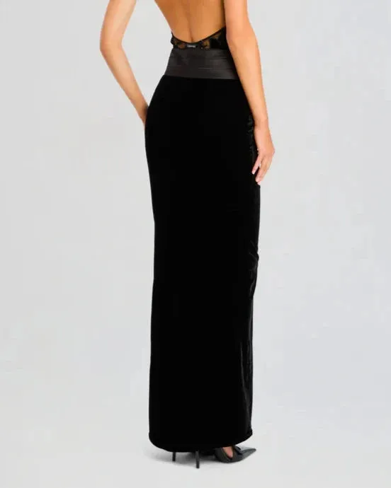 Retrofete - Flora Velvet Skirt - Black sold by Jessie Boutique product image thumbnail 3