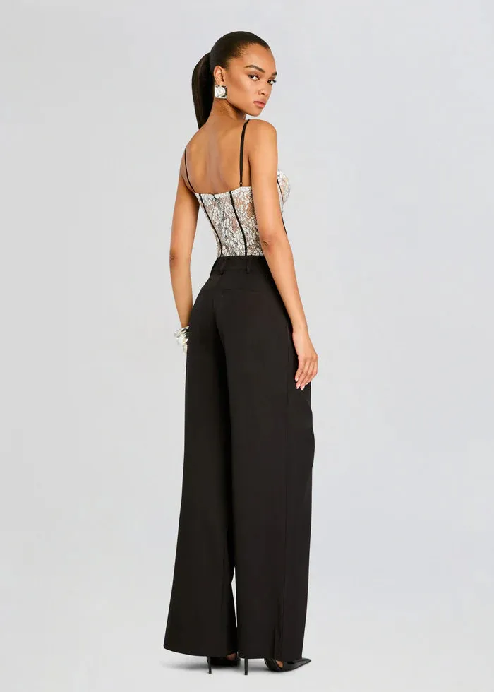 Retrofete - Lovisa Corset Bodysuit - Black/White sold by Jessie Boutique product image thumbnail 3