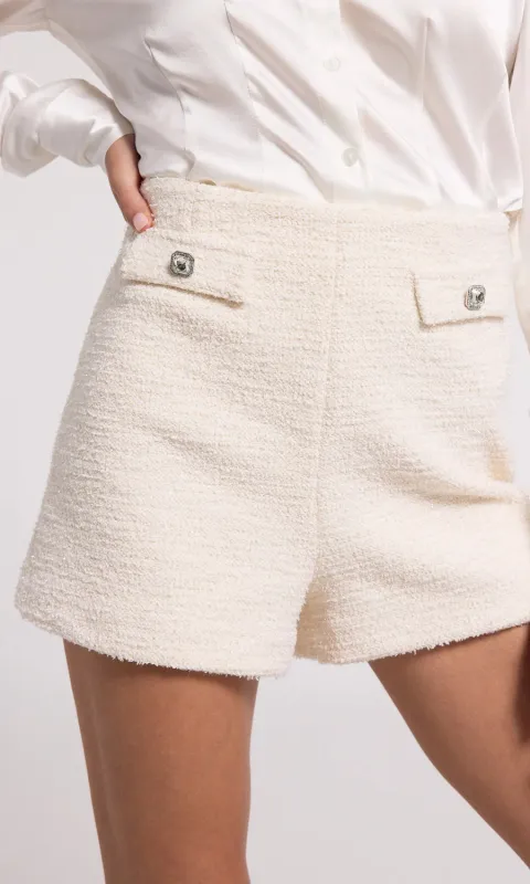 Generation love - Dami Tweed Shorts - Cream sold by Jessie Boutique