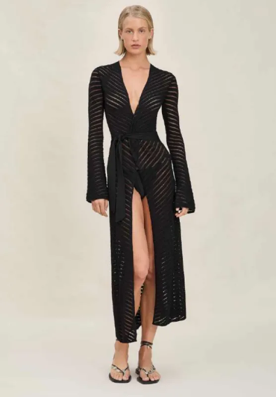 Devon Windsor - Elliott Robe - Black sold by Jessie Boutique