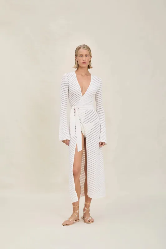 Devon Windsor - Elliott Robe - Ivory sold by Jessie Boutique