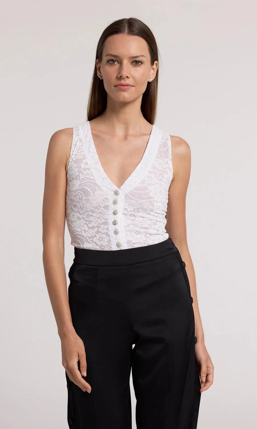 Generation love - Camille Lace Bodysuit - White sold by Jessie Boutique product image thumbnail 2