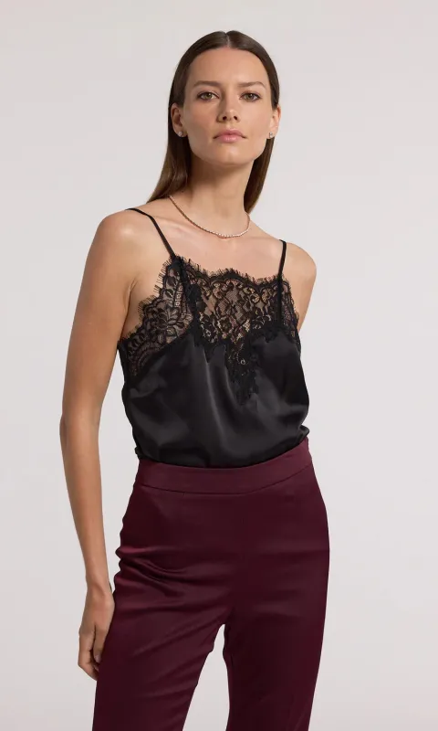 Generation love - Alisa Lace Combo Cami - Black sold by Jessie Boutique