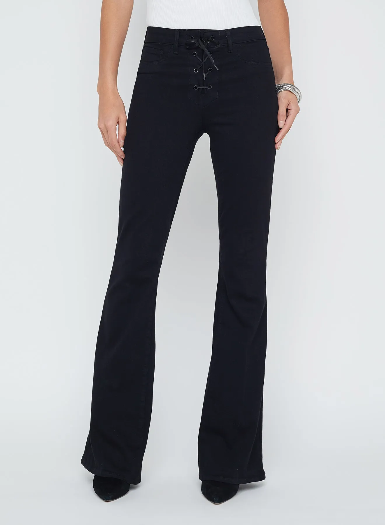 L'agence - Charis Lace-Up Flare Pant - Noir sold by Jessie Boutique product image thumbnail 2
