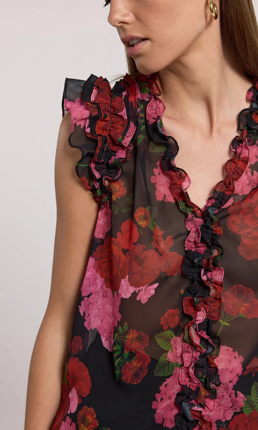 Generation love - Sia Floral Blouse - Floral Fantasy Red sold by Jessie Boutique product image thumbnail 3